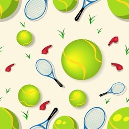 tennis seamless pattern
