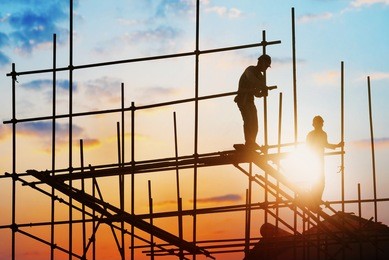 construction worker on construction site 