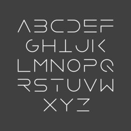 thin line style, linear uppercase modern font, typeface, minimalist style. latin alphabet letters. vector design element.