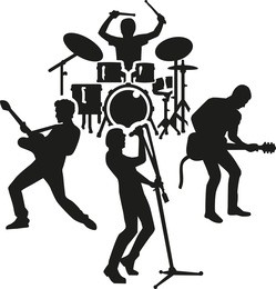 rock band silhouette