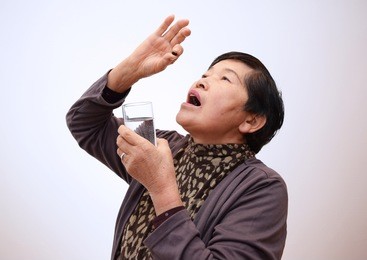 the woman who takes medicine