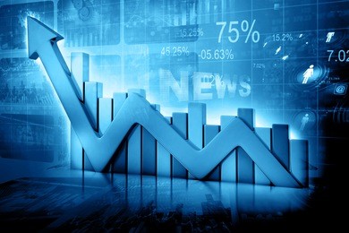 business graph. 3d illustration	