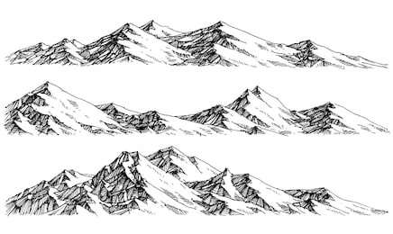 mountains ranges. vector panorama
