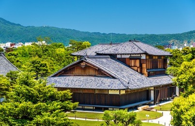 honmaru palace at nijo castle in kyoto, japan