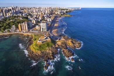 aerial view of salvador da bahia cityscape, bahia, brazil.