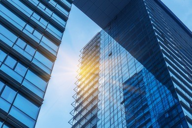 modern glass building