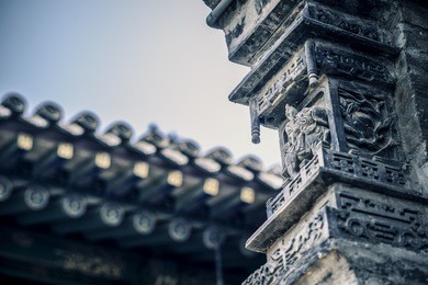 china shanxi province qiao family courtyard, a famous chinese folk ancient buildings.
