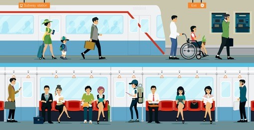 workers and people with disabilities to travel by subway.