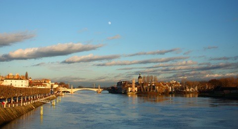 view of chalon sur saone (france).
