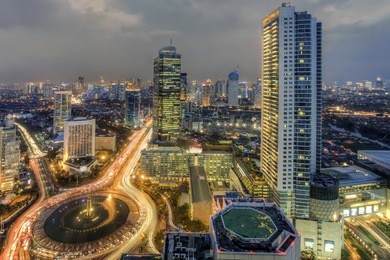 view o jakarta city, indonesia