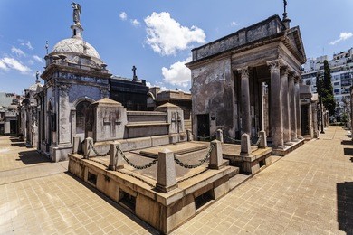 cemetery recoleta in argentina, capital city buenos aires, european architecture style