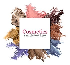 eyeshadow set isolated on white 