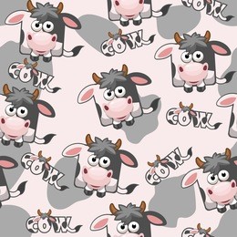 seamless pattern square cartoon cow, jpg copy