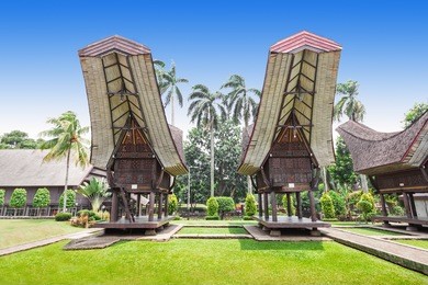 sulawesi pavilion in the taman mini indonesia park