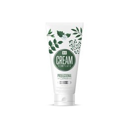 cosmetic face cream tube isolated on white background. hand cream vector packaging.