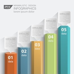 columnar vector business chart. growth indicators schedule template. color data columns