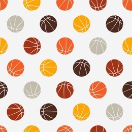 seamless pattern - basketball