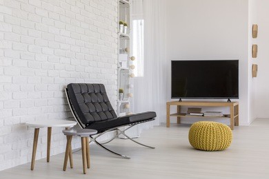 shot of a simply decorated living room in a modern apartment