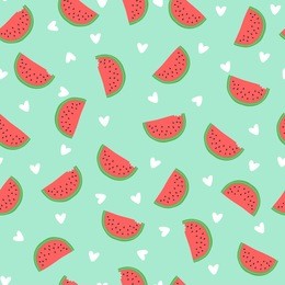 seamless watermelon pattern. cute watermelon pattern.
