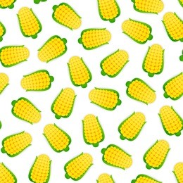 seamless pattern with corns. isolated on white background. clipping paths included.