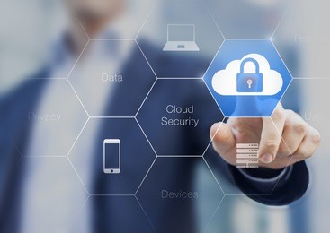 expert consultant about cloud security protecting networks and devices against cyber attacks