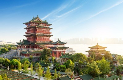 tengwang pavilion,nanchang,traditional, ancient chinese architecture, made of wood.