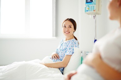 woman in prenatal ward