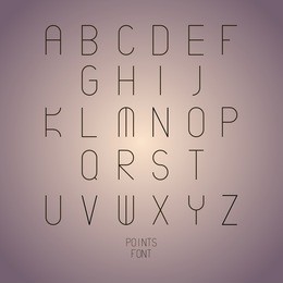 thin font. vector illustration eps 10.