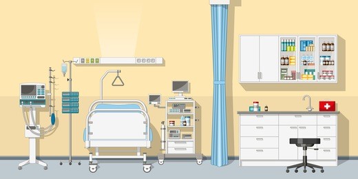 illustration an intensive care unit