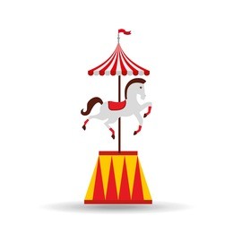 carousel horses isolated icon design, vector illustration  graphic 