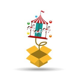 carousel horses isolated icon design, vector illustration  graphic 