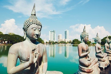 budhist temple in colombo. the seema malaka temple - gangaramaya. sri lanka.