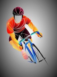 cyclist, cycling, cyclist stylized vector, road cycling, cycling tour, cycling track, bicycle