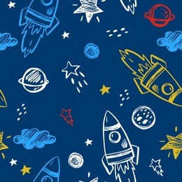 hand drawn space background