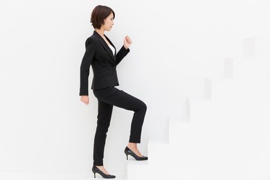 portrait of asian businesswoman isolated on white background