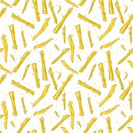 texture food. french fries seamless pattern. decorative elements for your packing design, menu.
