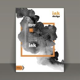 abstract watercolor style brochure design