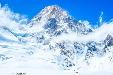 mountain peak everest. nepal, himalaya