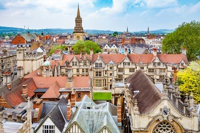 oxford cityscape. oxfordshire, england, uk