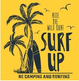 surfing artwork for clothing