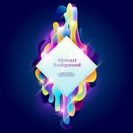 abstract background with space for text . plastic colorful shapes.