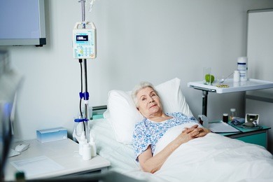 senior woman in ward