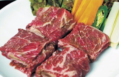 fresh raw beef and vegetables