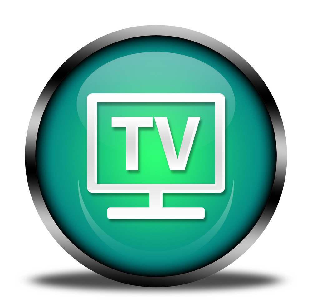 tv button isolated. 3d illustration