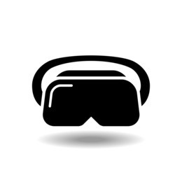  vr headset icon. vector