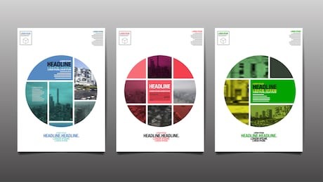 poster , flyer template, circle abstract background