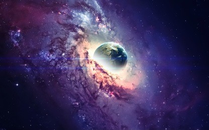 galaxy in space, beauty of universe, black hole. elements furnished by nasa