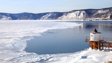 frozen lake baikal