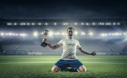 he is the champion . mixed media