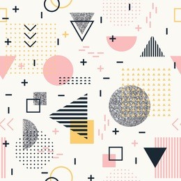geometric  seamless pattern for fashion and wallpaper. memphis style for fashion.